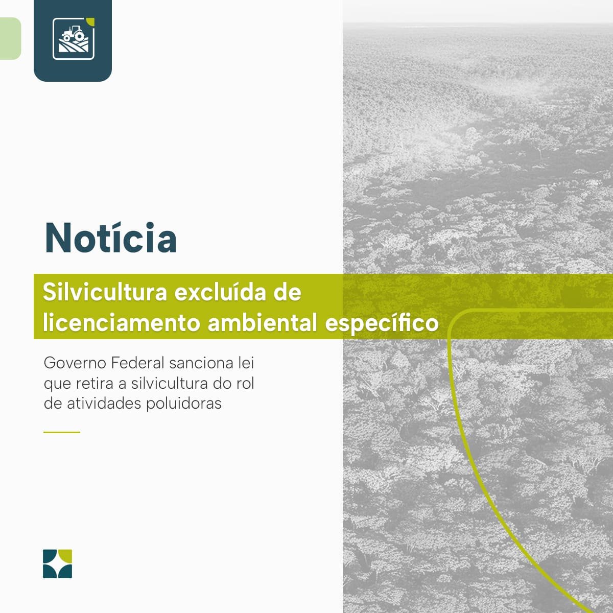 Silvicultura excluída de licenciamento ambiental específico
