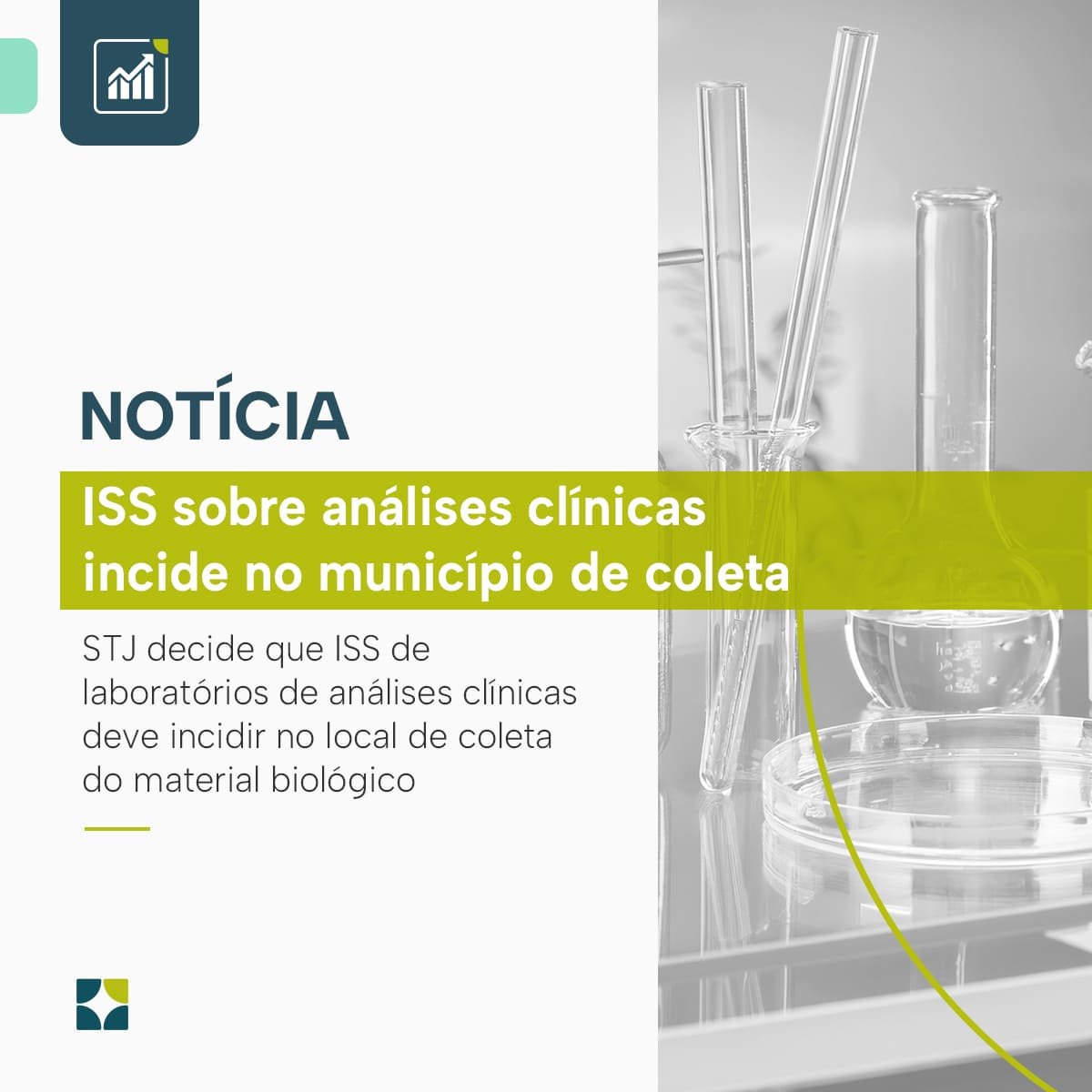 ISS sobre análises clínicas incide no município de coleta